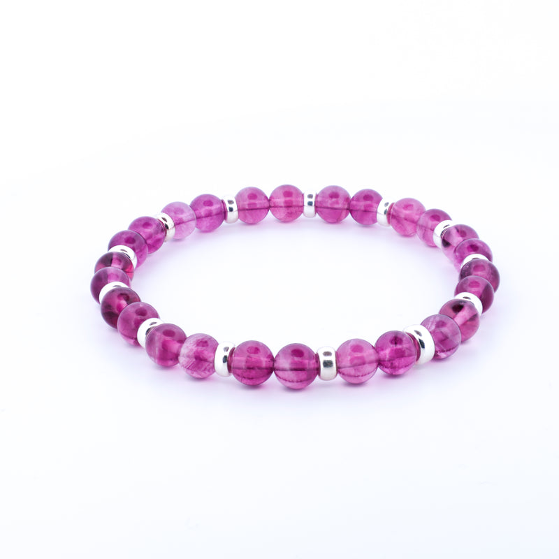 Pink Flourite - Sterling Silver